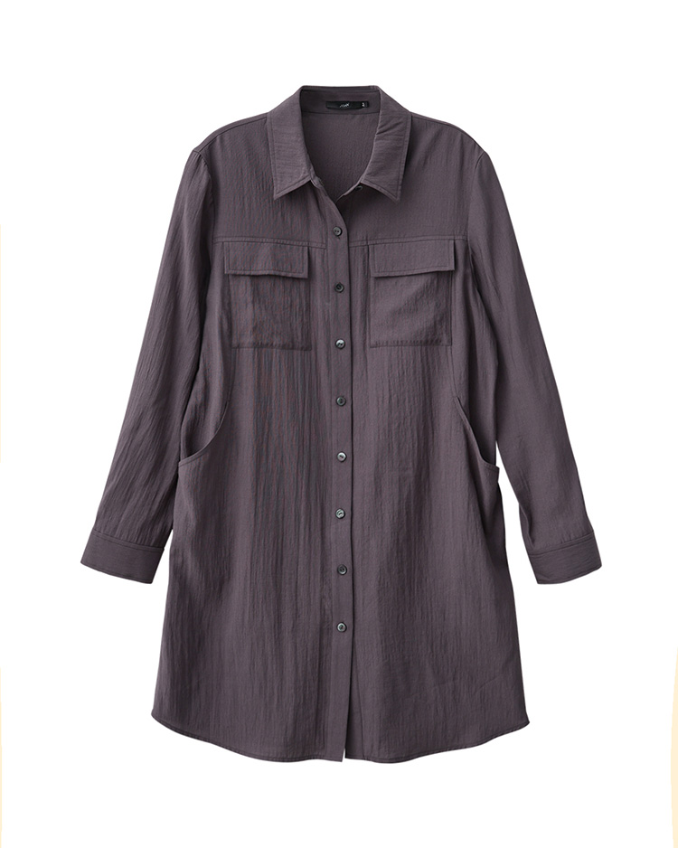 JOAN中長版襯衫式罩衫