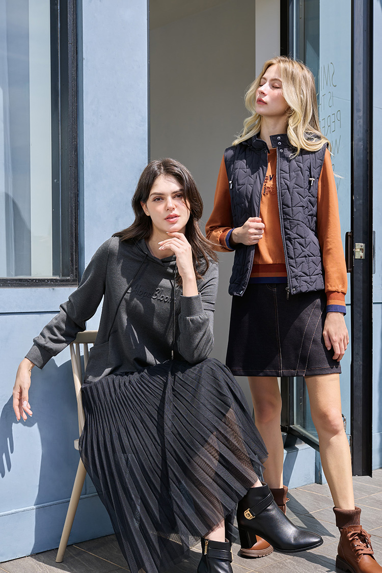 JOAN星星绗縫鋪棉連帽背心