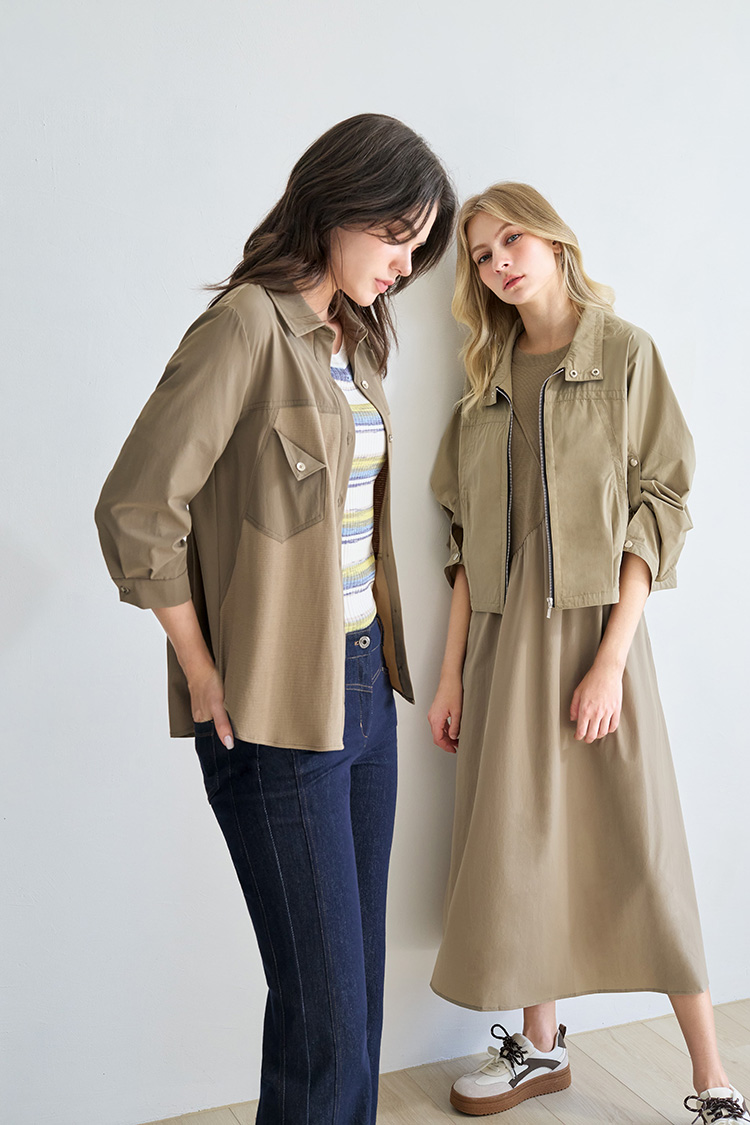 JOAN多色漸層感條紋針織上衣