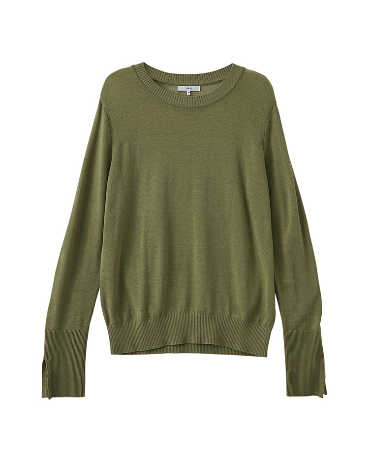 JOAN微透視層次感針織打底上衣