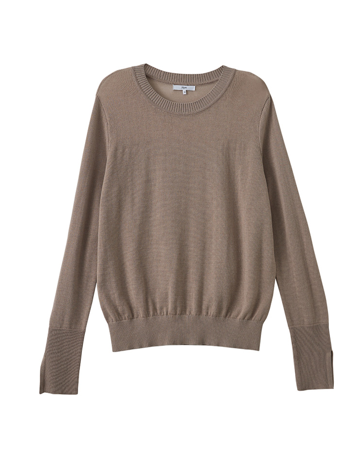 JOAN微透視層次感針織打底上衣