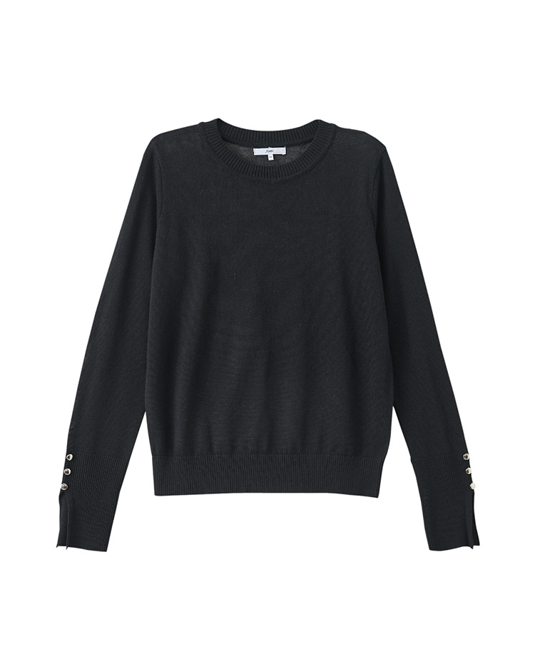 JOAN微透視層次感針織打底上衣