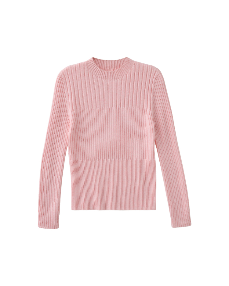 JOAN彈性坑條針織上衣