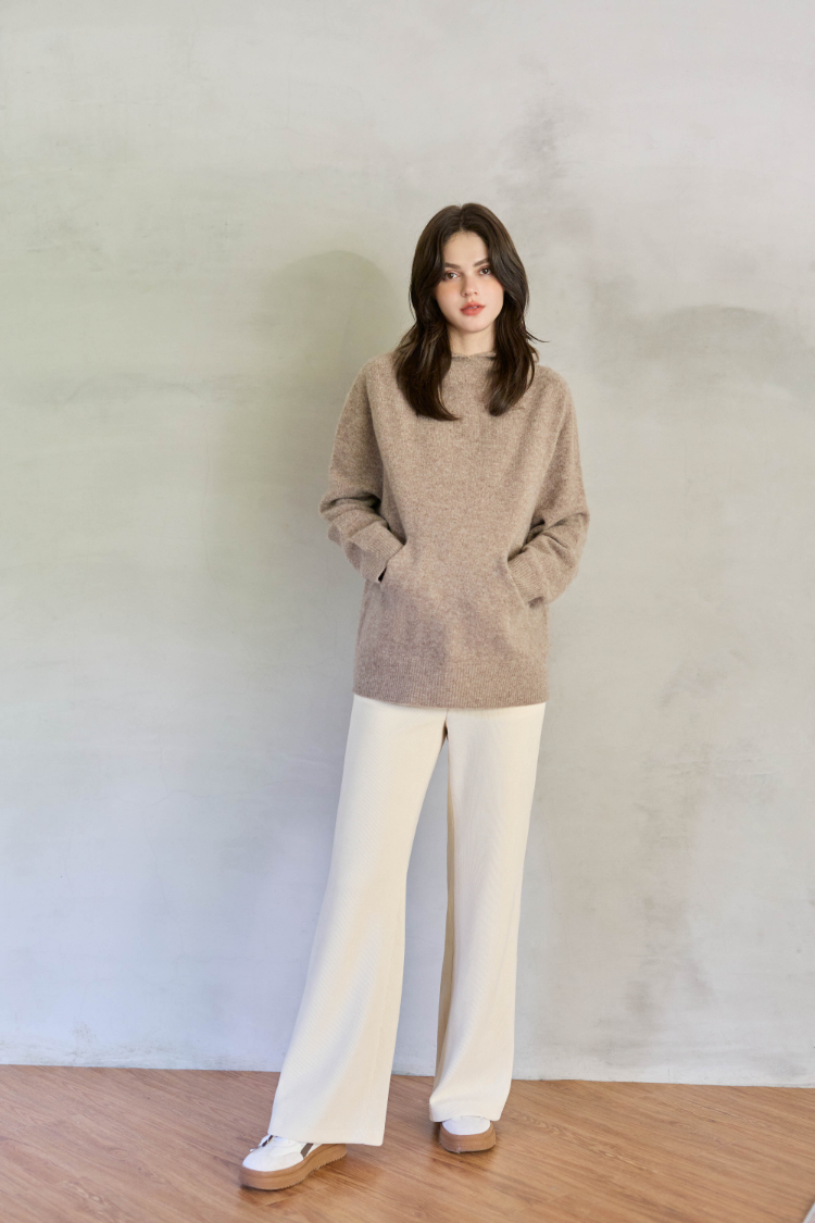 JOAN極細羊毛柔軟連帽上衣