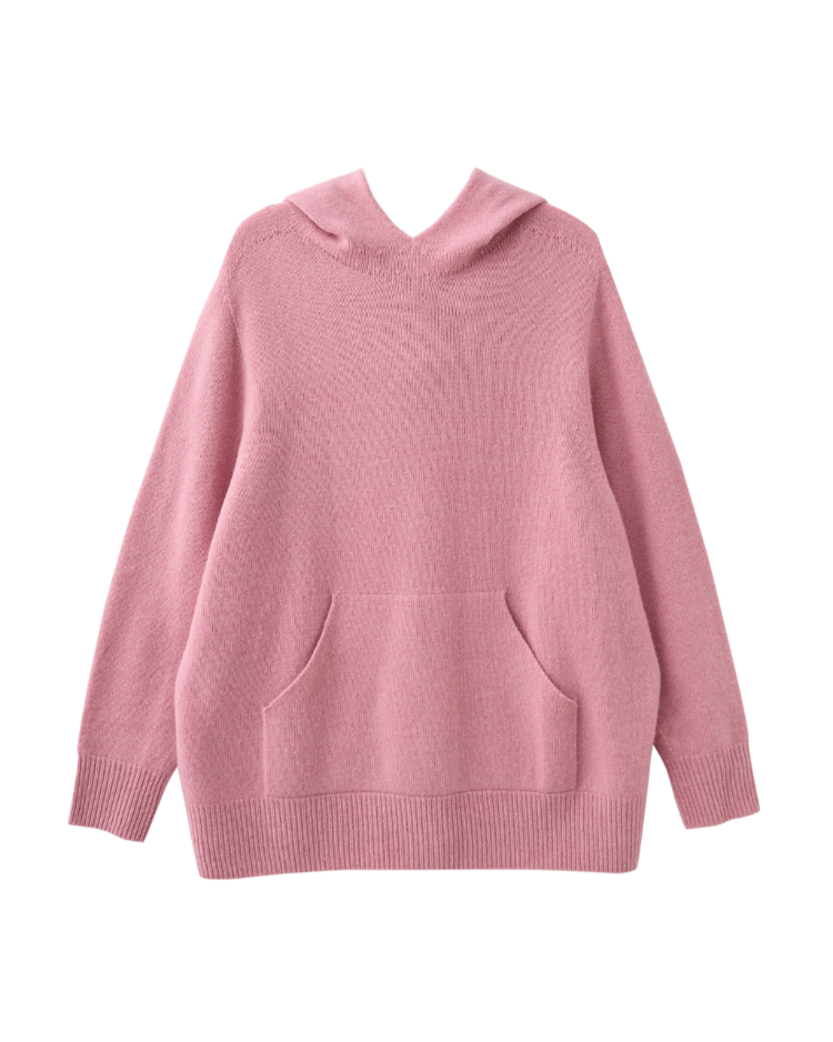 JOAN極細羊毛柔軟連帽上衣