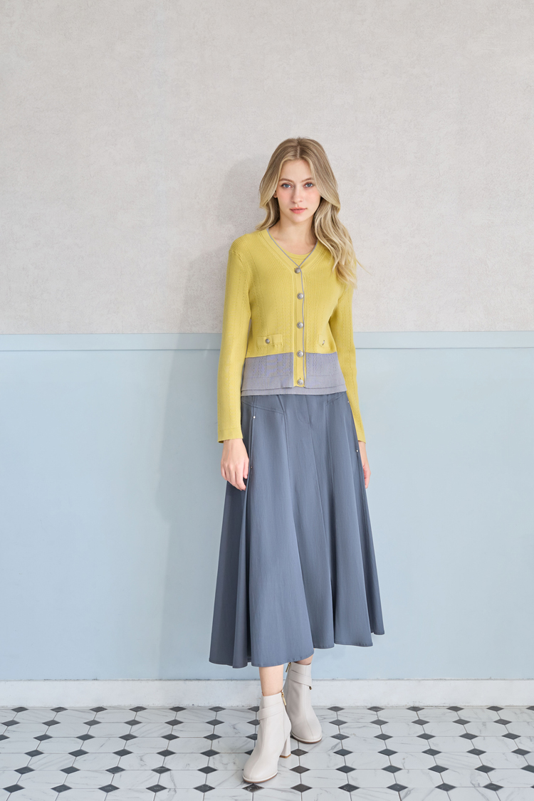 JOAN名媛小香風兩件式針織外套(附針織背心)