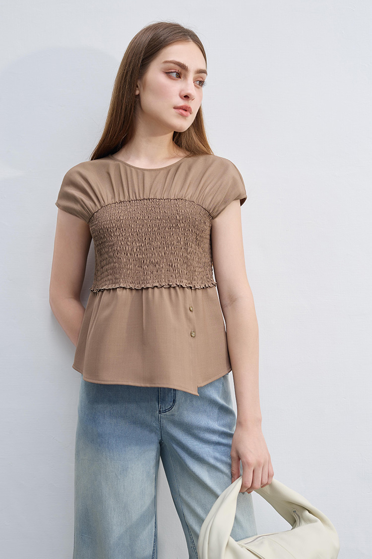 DE NOVO質感車線馬甲式造型上衣