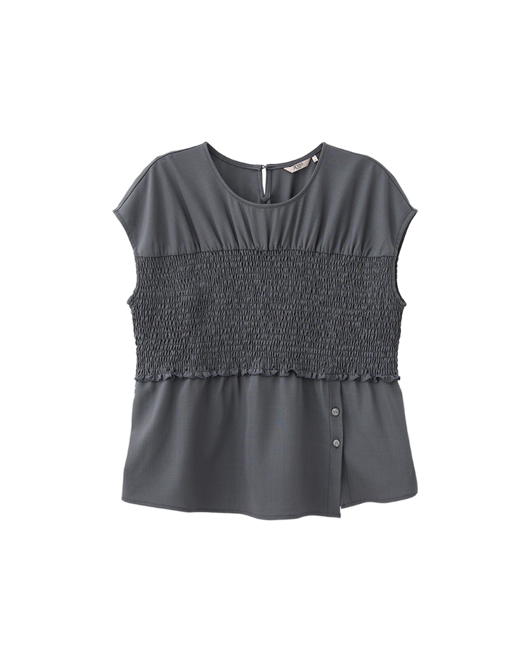 DE NOVO質感車線馬甲式造型上衣