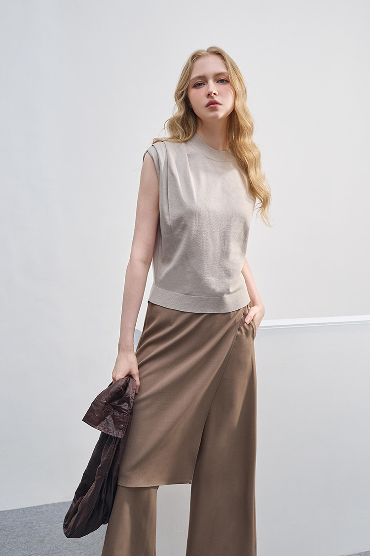 DE NOVO特色剪裁不對襯褲裙