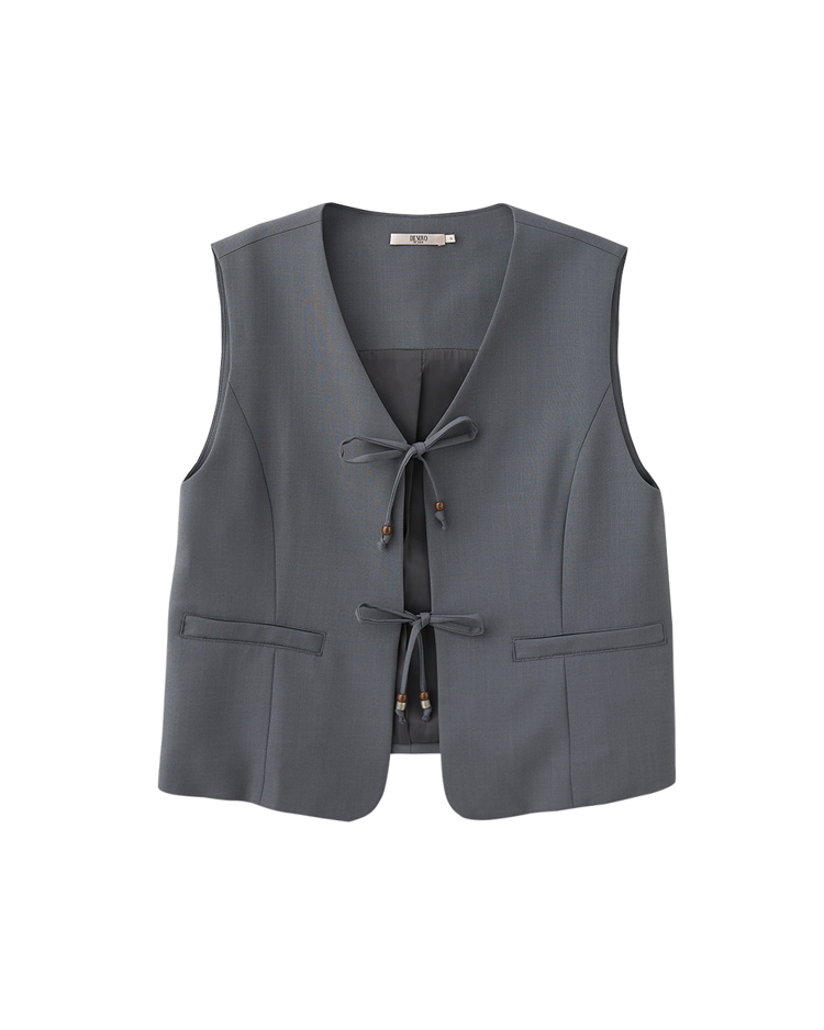 DE NOVOV領綁帶西裝背心