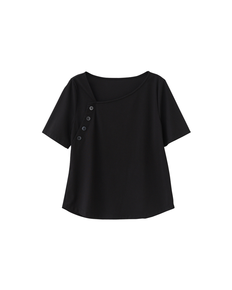 DE NOVO造型領口合身T恤