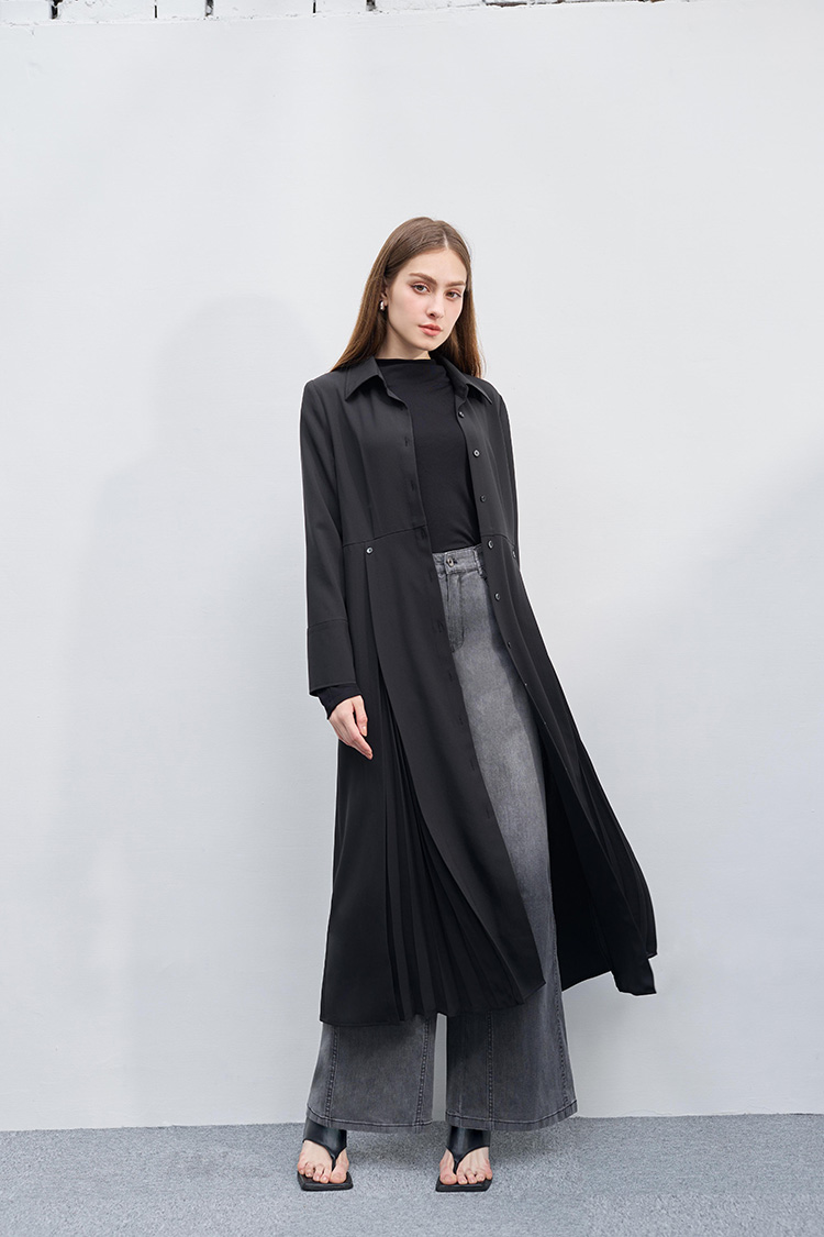 DE NOVO水洗柔軟舒適牛仔寬褲