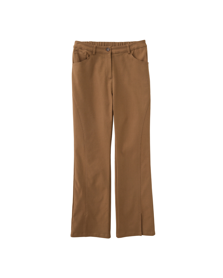 DE NOVO修身剪裁彈性喇叭褲