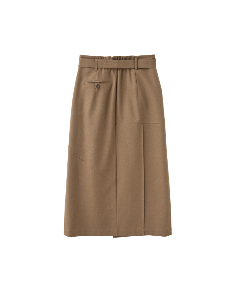 DENOVO不對稱仿開襟A字裙