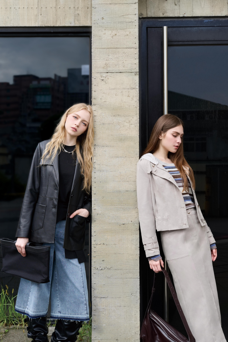 DENOVO連帽短版風衣外套