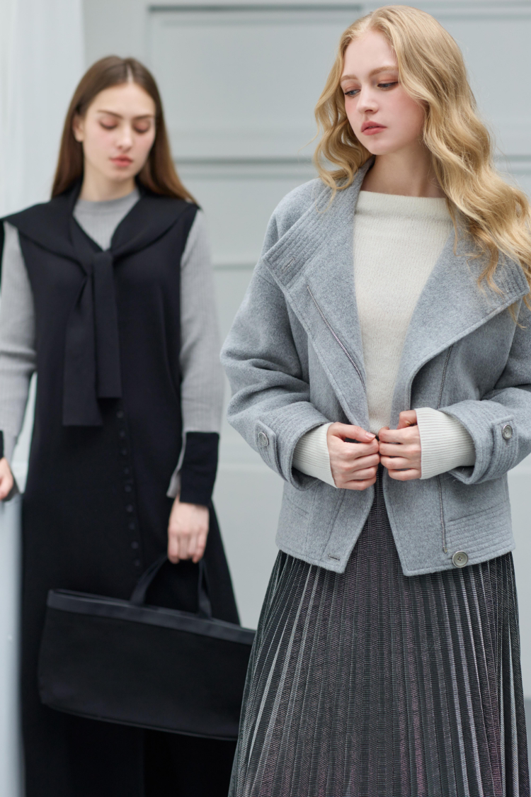 DENOVO浣熊絨羊毛柔軟針織衫